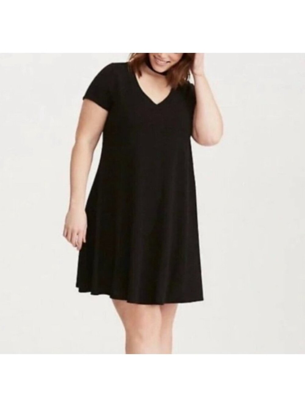 Rolla Coster Womens Dress Size Medium Black Shift Shirt Dress Rayon Stretch NWT
